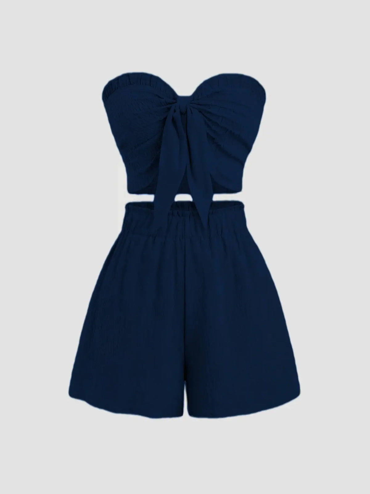 Women's Casual Two-Piece for Beach Dates, Romantic Cropped Top and Fitted Shorts, Relaxed Fit with Off-Shoulder Design, Woven, Clothes, Womenswear, Two Pieces Outfits
