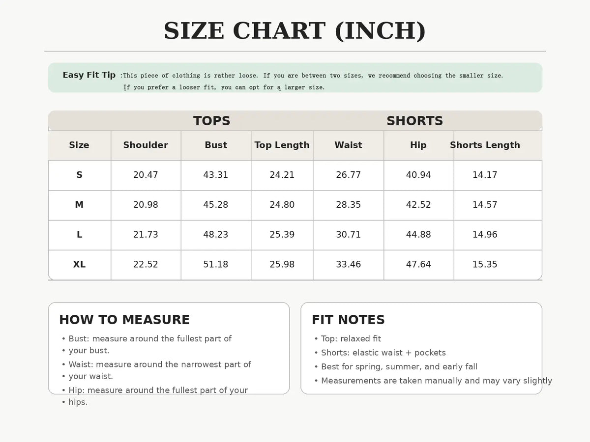 Women’s Ribbed 2 Piece Lounge Set Short Sleeve Top & Shorts Matching Set for Casual Summer Outfits Soft Knit Fabric with Pockets SummerVibes Womenswear Clothes, Women's Clothes, 2 Piece Sets, Loose, Everyday ,Suits