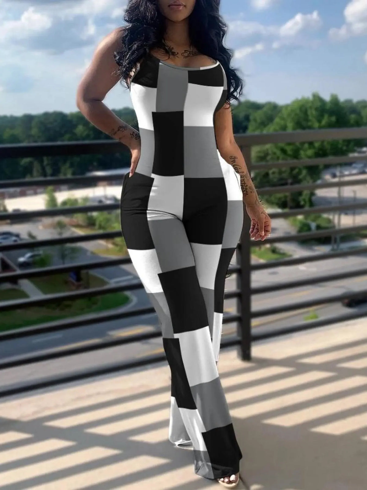 Fashion Sleeveless Jumpsuit for Women, Plain Color with Pockets, Casual Long/regular Length, Unlined and Lightweight Design, Fit, Casual Jumpsuit Overalls