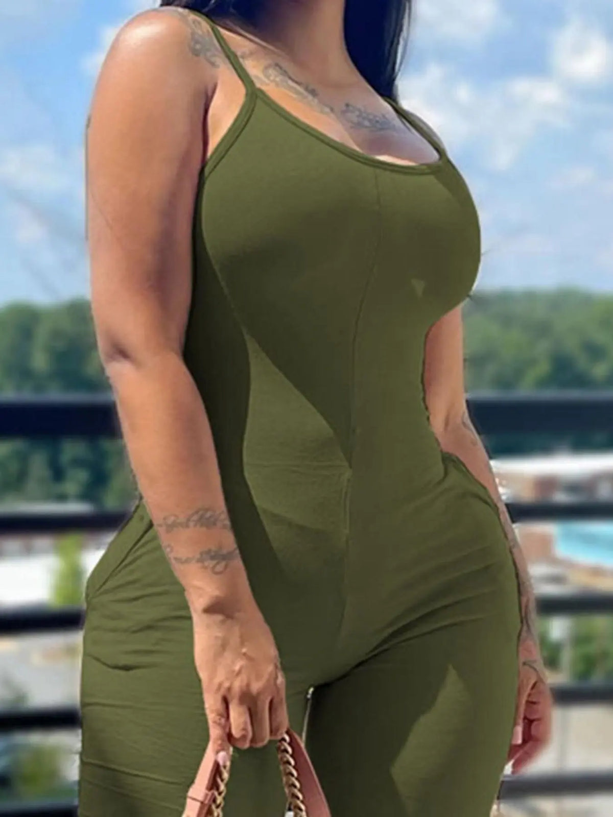 Fashion Sleeveless Jumpsuit for Women, Plain Color with Pockets, Casual Long/regular Length, Unlined and Lightweight Design, Fit, Casual Jumpsuit Overalls