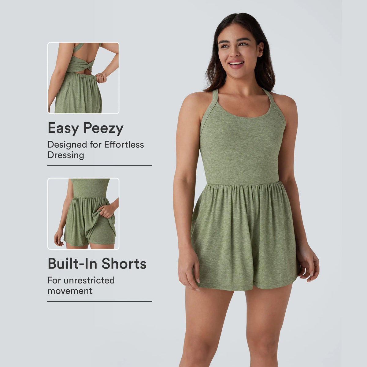Halara Pocket 2-in-1 Romper-Easy Peezy Edition