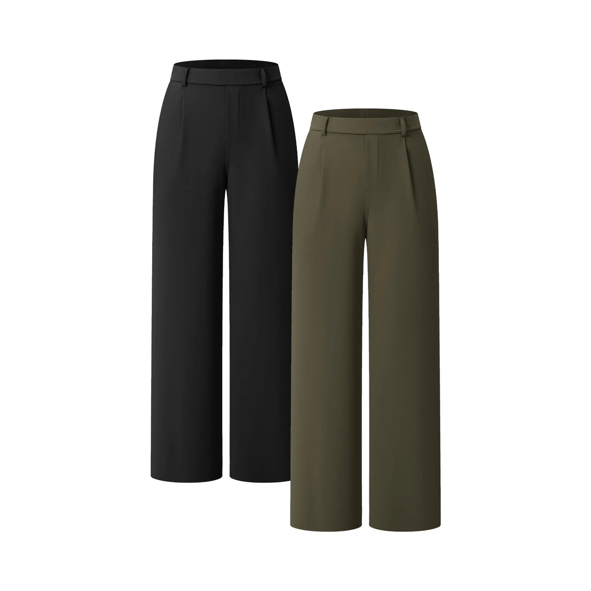 Halara 2-Piece Flex High Waisted Plicated Side Pocket Straight Leg Work Pants Set #BackToSchool