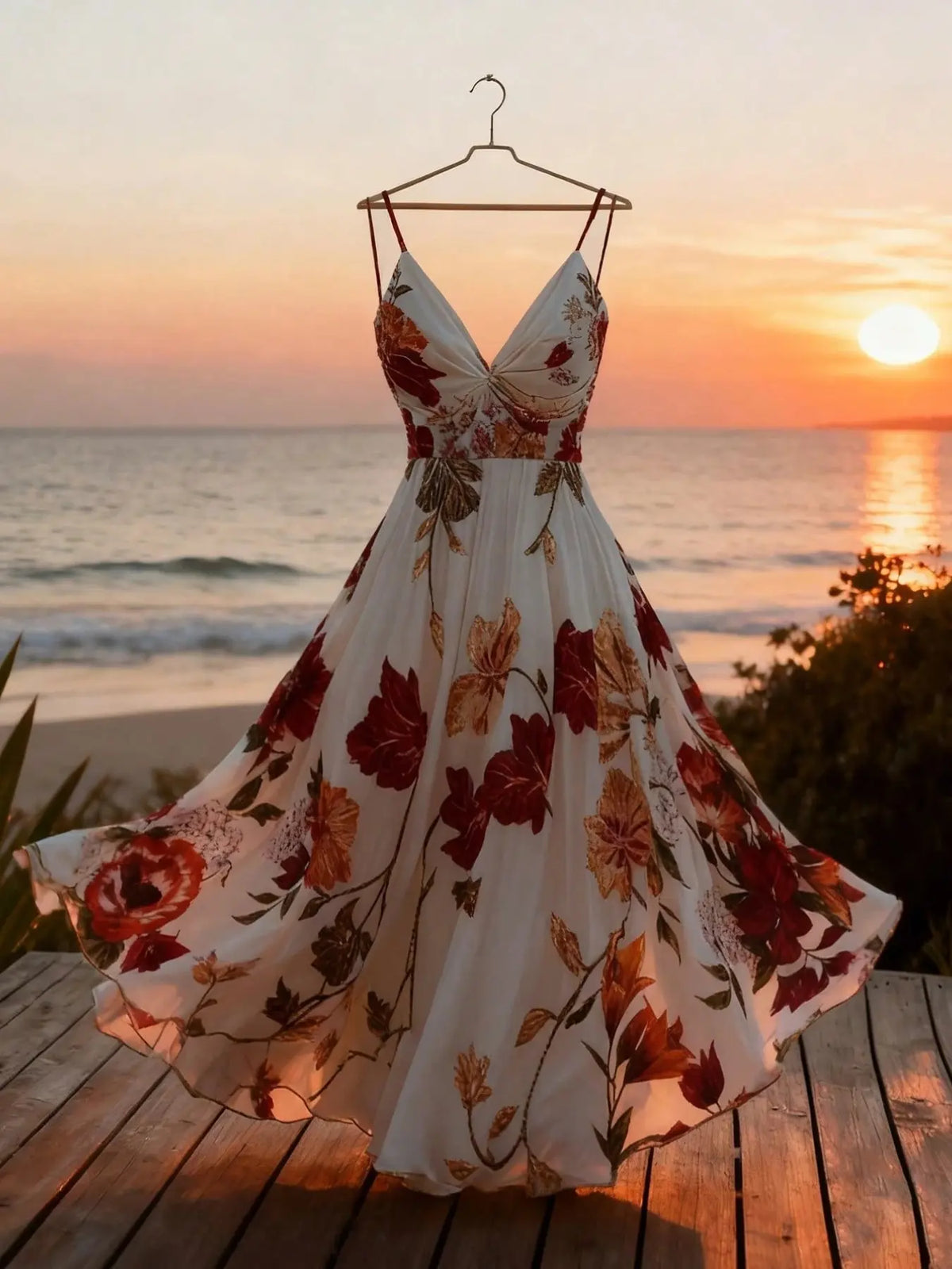 Women's Plus Size Elegant Casual Floral Print Sleeveless Dress, Comfortable Stylish and Chic Summer Dress, Casual Beach Sundress, Perfect for Daily Wear