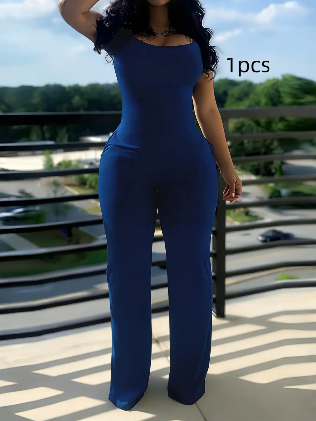 Fashion Sleeveless Jumpsuit for Women, Plain Color with Pockets, Casual Long/regular Length, Unlined and Lightweight Design, Fit, Casual Jumpsuit Overalls