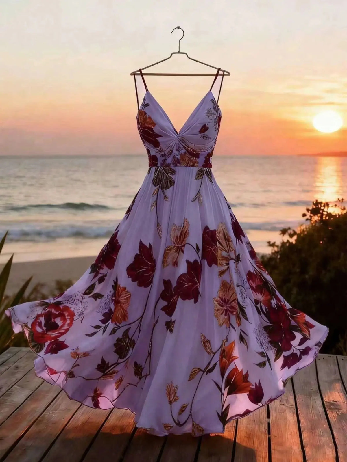 Women's Plus Size Elegant Casual Floral Print Sleeveless Dress, Comfortable Stylish and Chic Summer Dress, Casual Beach Sundress, Perfect for Daily Wear