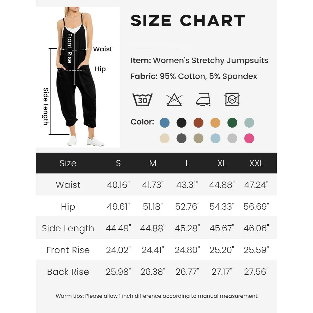 Tanming Lady's Casual Strappy V-Neck Sleeveless Harem Overalls - Stretchy Adjustable Strap Romper with Pockets, Fashion Apparel Clothing for Women, Spring-Summer Statements, Women's Clothes, Clothes For Women